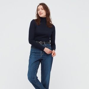 Uniqlo Extra Fine Merino Ribbed Turtleneck Sweater